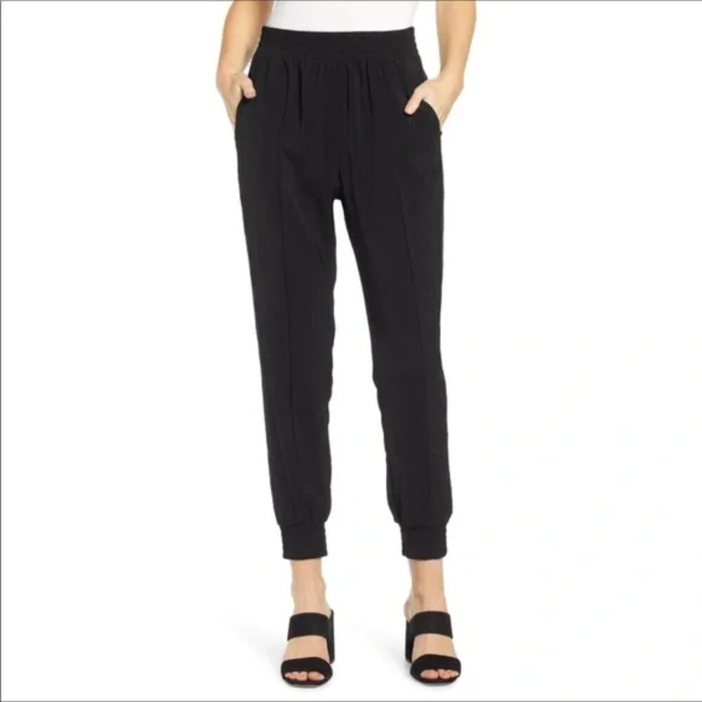 Wayf Jogger Casual Elastic Leisure Pants Black, Small